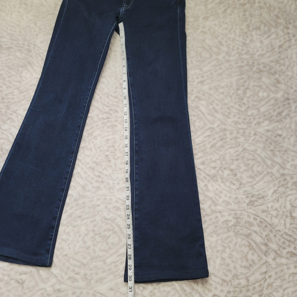 7 Seven For All Mankind The Skinny Bootcut Jeans Size 26 Women's Dark Blue - Picture 10 of 14